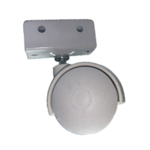 Rodízio de nylon branco 42 mm com placa giratória Ref.: 42545