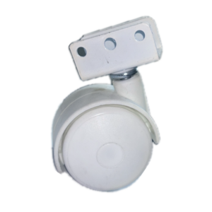 Rodízio de nylon branco 50 mm com placa U 20 Ref.: 42560