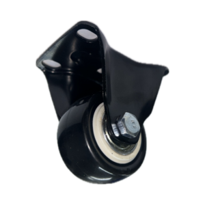Rodízio preto (1.5/8 polegadas) com rolamento e placa fixa Ref.: 42644